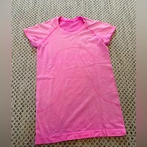 Hot pink lululemon swiftly tech short sleeve shirt 2.0.